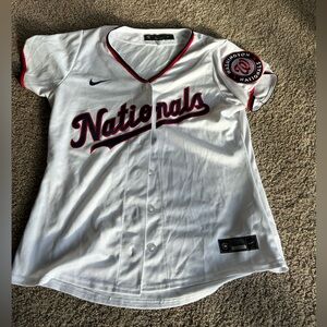 Nike Kids Nationals White and Red Jersey